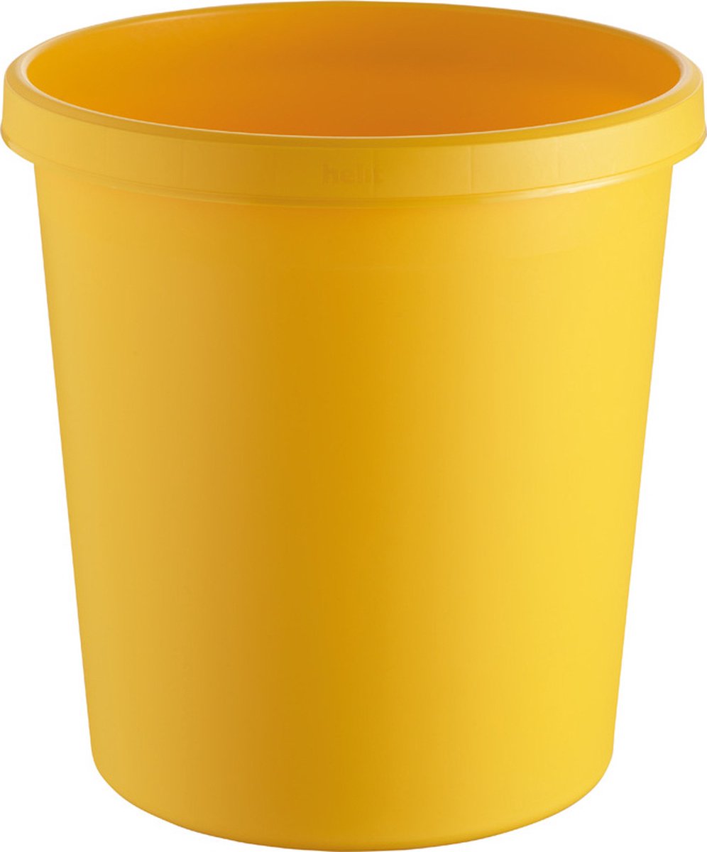helit prullenbak ´the german´, 18 liter, PE, rond, geel