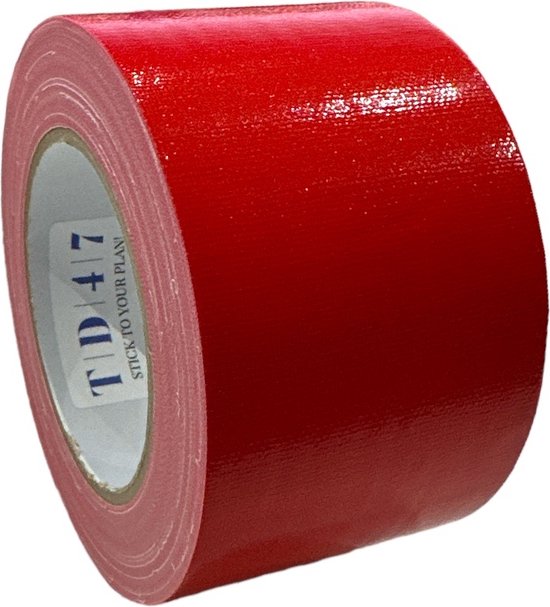 TD47 Gaffa Tape 75mm x 25m Rood bol