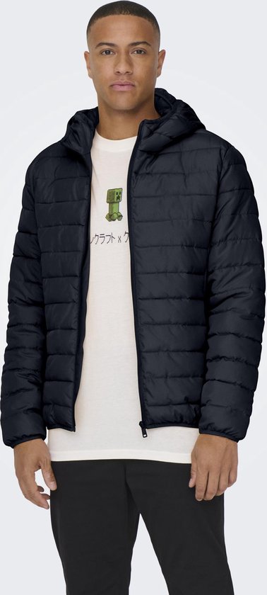 ONLY & SONS Herren Pufferjacke - Modische OTW Pufferjacke Mit Kapuze