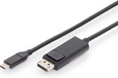 USB Type-C adapter cable, Type-C to DP M/M, 2.0m, 4K/60Hz, 32,4 GB, CE, bl, gold