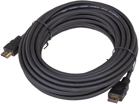 Akyga AK-HD-100A, 10 m, HDMI Type A (Standard), HDMI Type A (Standard), Canal de retour audio (ARC, Audio Return Channel), Noir