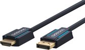 Clicktronic Actieve DisplayPort naar HDMI Kabel - 4K 60Hz - Verguld - 2 meter - Zwart