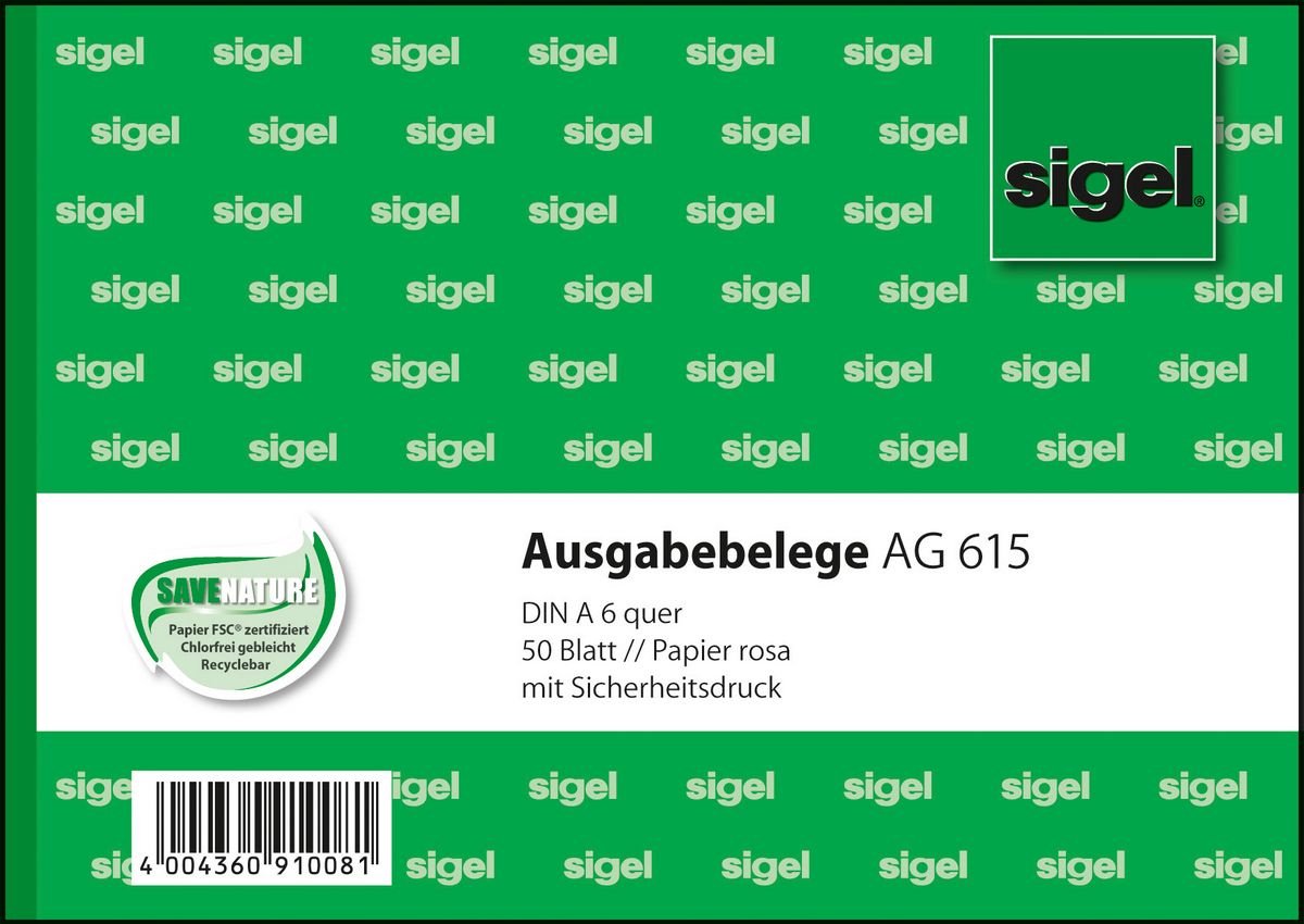 AG615 - 50 sheets - A6 q - Green - Pink