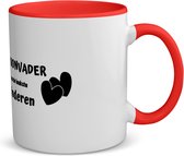 Akyol - schoonvader van de leukste kinderen koffiemok - theemok - rood - Vader - de leukste schoonvader - vader cadeautjes - vaderdag - verjaardag - geschenk - kado - 350 ML inhoud