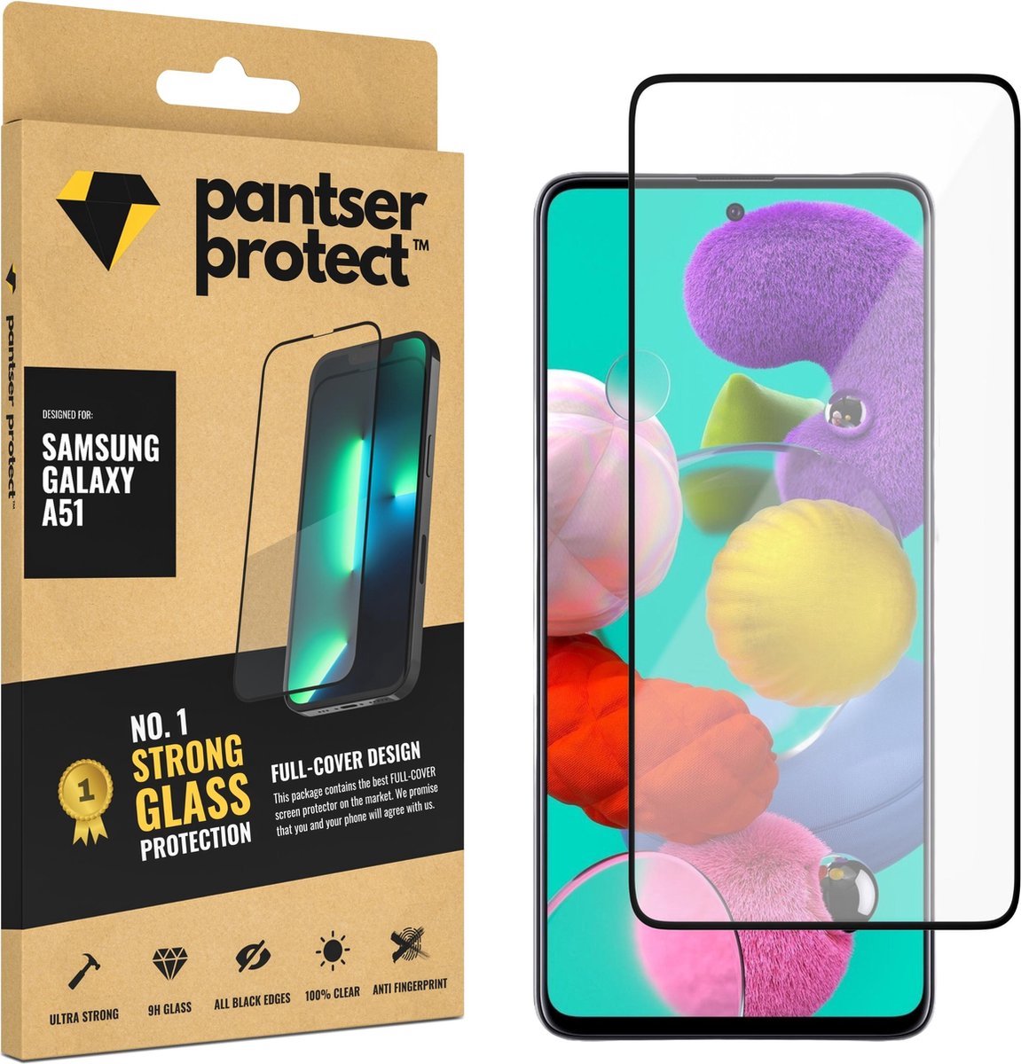 Pantser Protect™ Glass Screenprotector Geschikt voor Samsung Galaxy A51 - Case Friendly - Premium Pantserglas - Glazen Screen Protector