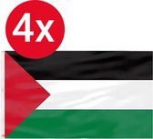 4x Palestijnse Vlag - Waterafstotend - 152x91cm - Vlag Palestina - Polyester