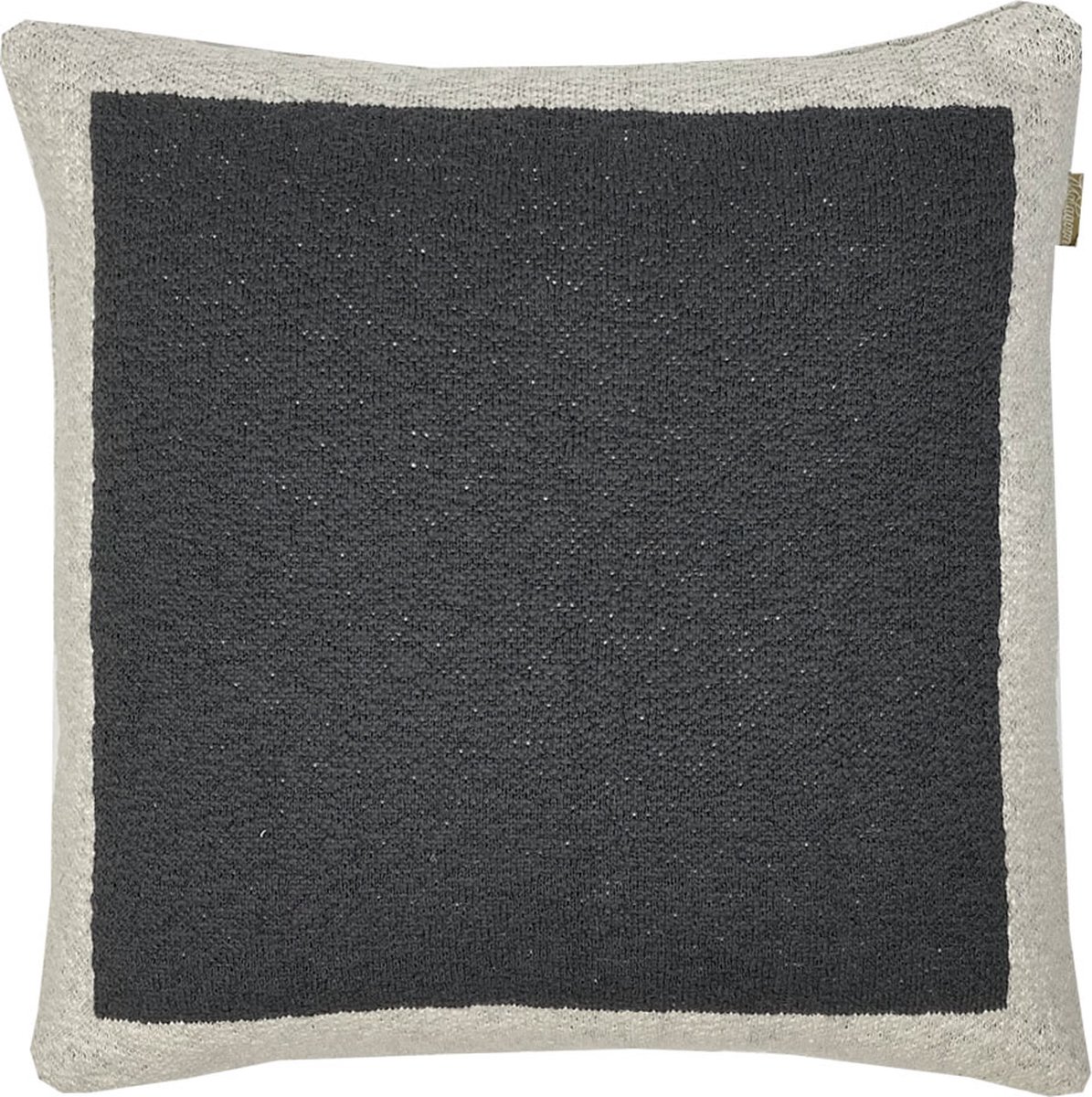 Solid knitted poster cushion black