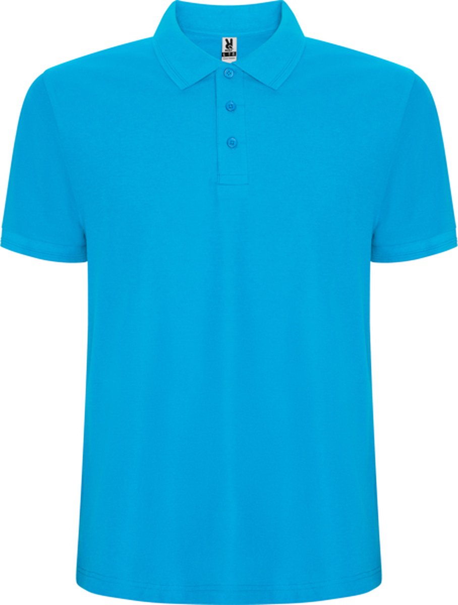 heren unisex Polo korte mouwen Pegaso merk Roly Turquoise
