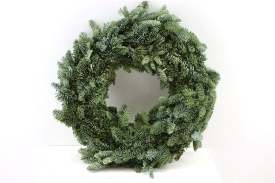 Couronne - Nobilis Noël Wreath - Door Wreath - Wreath rural - Vrai vert - 50 cm