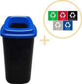 Plafor Prullenbak 28L, recycle facilement les déchets - déchets séparés, poubelles, poubelle, bleu