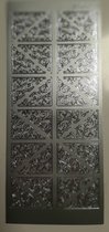 JEJE4994 Zilveren stickers - stickervel zelfklevend zilver - hoekjes - foliestickers - stickers hoeken - hoek filigraan