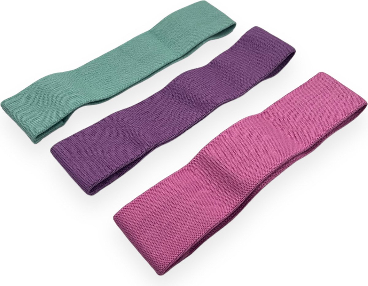 Padisport - Booty Bands 3 Stuks - Sport Elastiek Banden - Resistance Bands - Booty Builder - Set Van 3 - Booty Band - Booty Builder