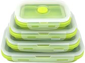 Set de récipients de stockage de Nourriture en Siliconen portables pliables de haute qualité avec boîte à déjeuner - Set de 4