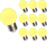 Spectrum - Voordeelpak 10 stuks - LED lamp E27 - G45 1W Geel licht