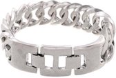 Behave - Armband - Schakelarmband mat zilverkleur, metaal, lengte 22 cm