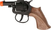 Politie speelgoed revolver/pistool metaal 8-schots plaffertjes