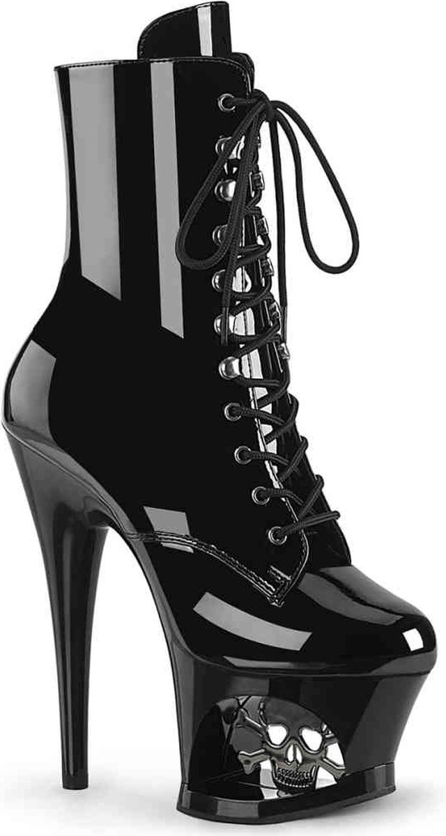 Pleaser - MOON-1020SK Plateau Laarzen, Paaldans schoenen - US 7 - 37 Shoes - Zwart