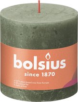 Bol.com Bolsius Stompkaars Fresh Olive Ø100 mm - Hoogte 10 cm - Olijfgroen - 62 branduren aanbieding