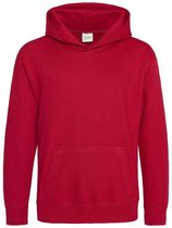 Just Hoods Kids Hoodie Fire Red Maat 9/11 (L)