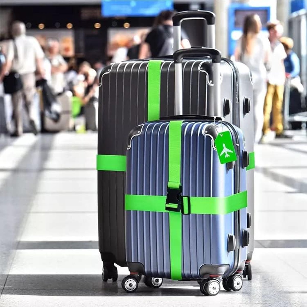 Lot de 4 étiquettes de valise pour valise sangle réglable Lot de 4 étiquettes de valise pour valise sangle réglable