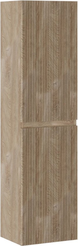 Meuble Salle De Bain Thermis 40cm Marron - Lavabo Et Meuble Sous Vasque - MDF Avec Fermeture Douce