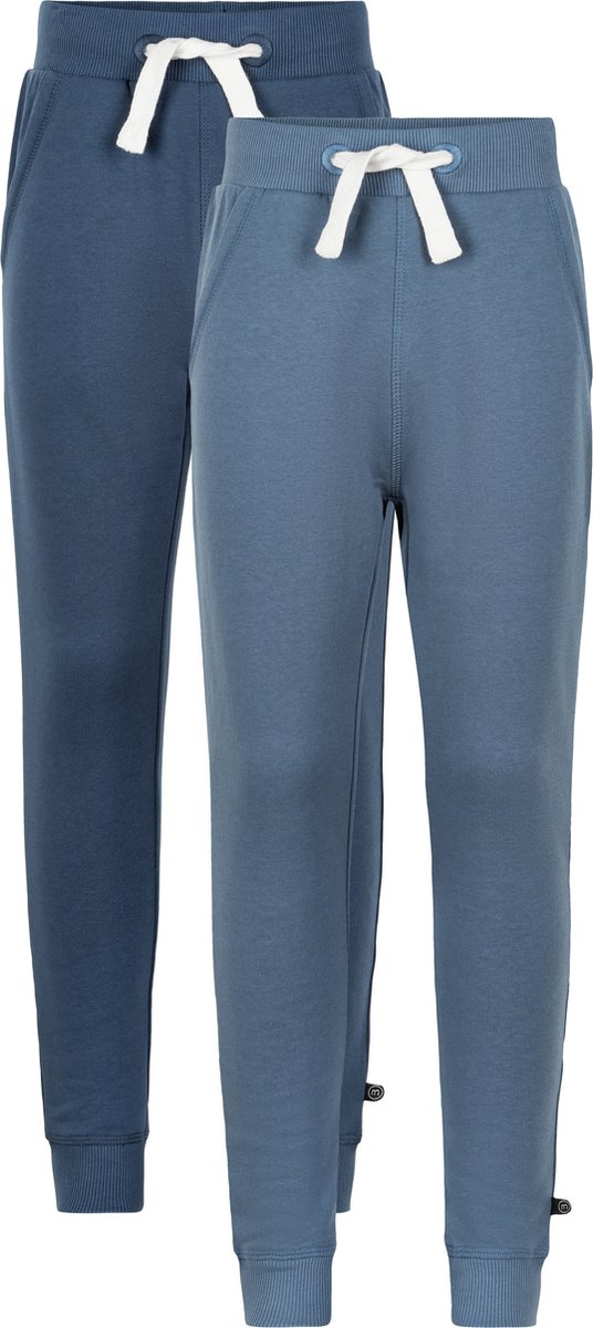 Minymo Joggingsbroek Jongens Katoen Blauw 2 Stuks Mt 98