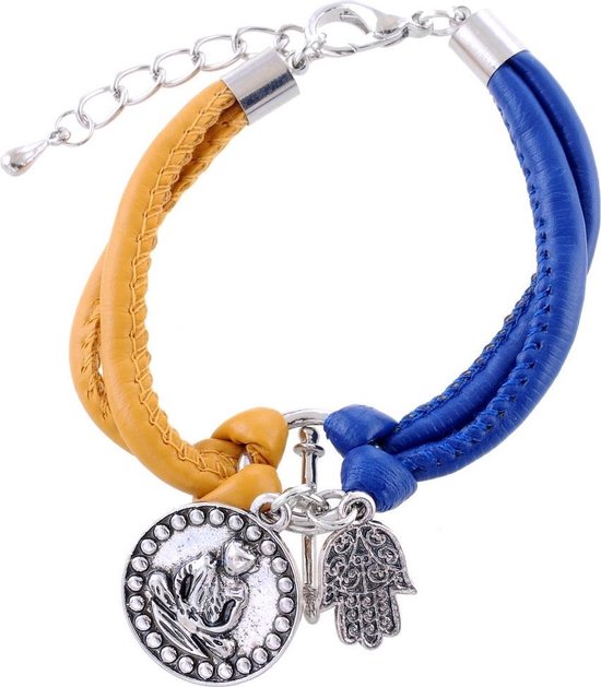 Bracelet Behave en simili cuir avec pendentif Bouddha