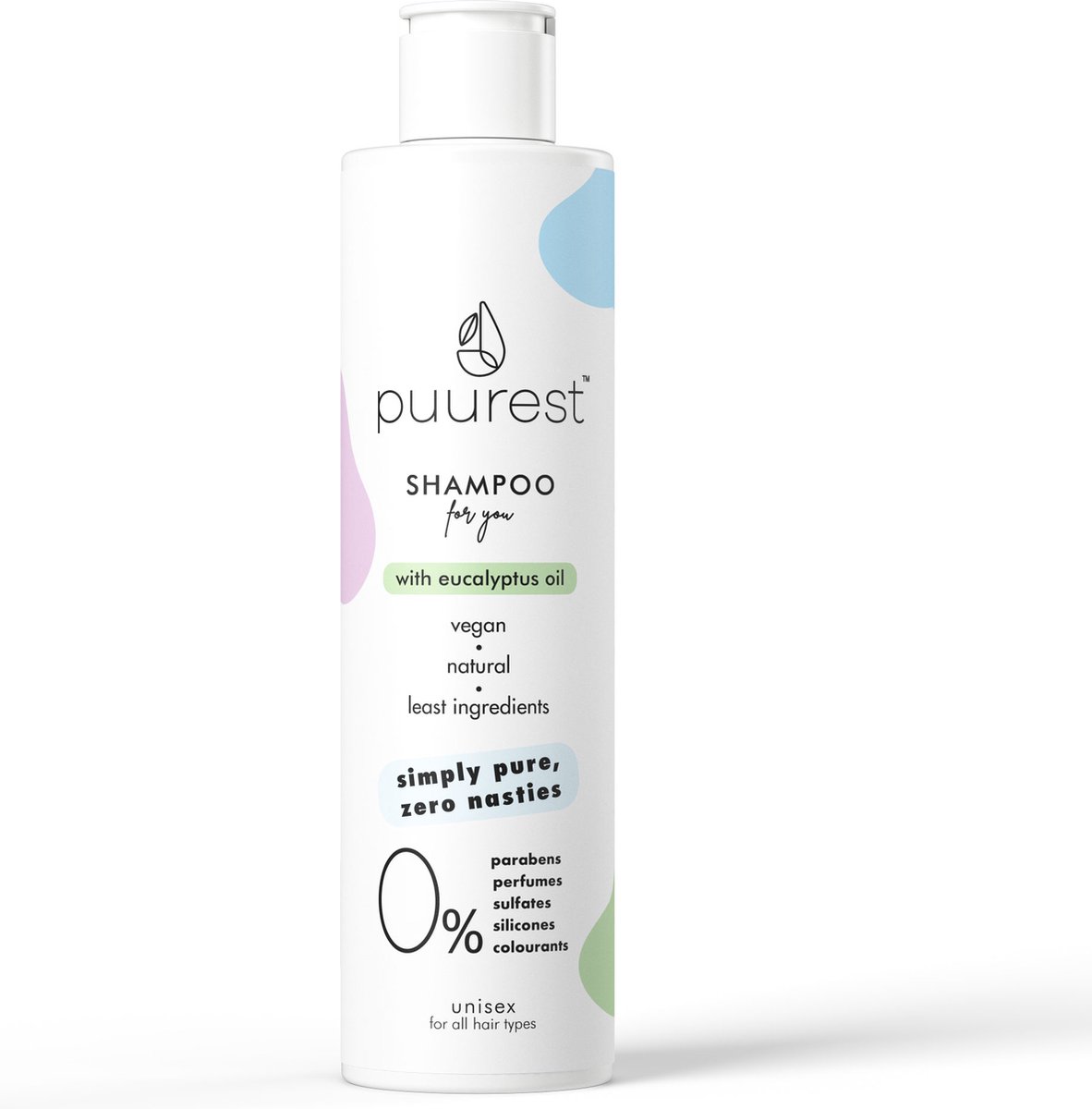 Puurest™ Sulfaatvrije, Natuurlijke Shampoo zonder Parabenen en Siliconen - met Eucalyptusolie - 250ml