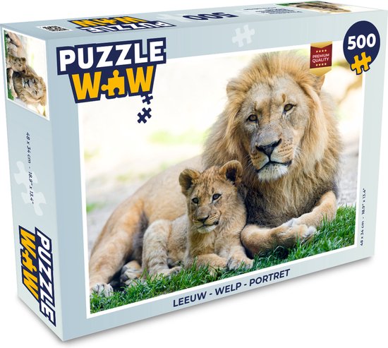 Puzzle Lion - Cub - Portrait - Jigsaw puzzle - Puzzle 500 pièces - Sinterklaas cadeaux - Sinterklaas for big kids