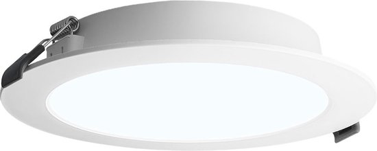 HOFTRONIC - Set de 2 Spots encastrés plats Georgia LED blanc - profondeur d'encastrement 25mm - 3W 155lm - Rond - Wit Lumière du Jour 6500K - Ø100 mm - IP20 pour intérieur