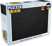 Puzzel Leer - Lederlook - Zwart - Grijs - Legpuzzel - Puzzel 1000 stukjes volwassenen