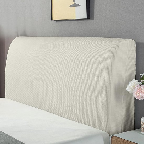 Bed Headboard Cover / Cover, Bed Headboard Covers Stretch Bed Headboard Cover Stretchy Washable Thick All-Inclusive Dustproof Bed Headboard Cover for Bed Head (150-170 cm, White)