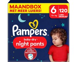 Pampers - Baby Dry Night Pants - Maat 6 - Maandbox - 120 stuks - 15+ KG