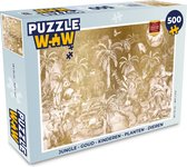 Puzzel Jungle - Goud - Kinderen - Planten - Dieren - Legpuzzel - Puzzel 500 stukjes