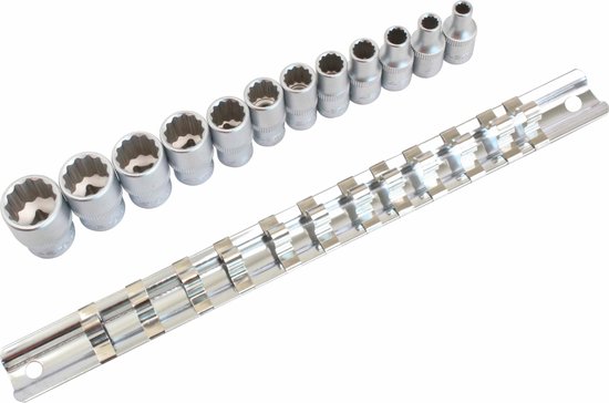 Jeu de douilles - 12 pièces - raccord 1/4 pouce - 9/16'' à 5/32'' - ASTA