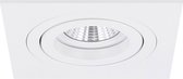 Torino - Inbouwspot Wit Vierkant - Kantelbaar - 1 Lichtpunt - 93x93mm - Bladveren