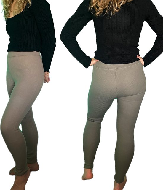 Fleece Leggings - Taupe