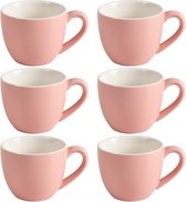 Mini Espresso Cup 90ml Small Coffee Cups Demitasse for Espresso Tea Pack of 6 Pink