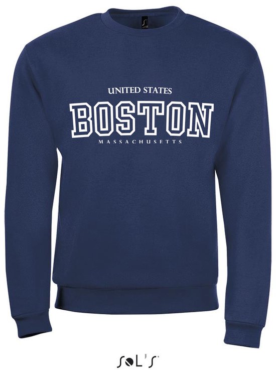 Sweatshirt 2-200 Boston-Massachusetss - Blauw, 4xL