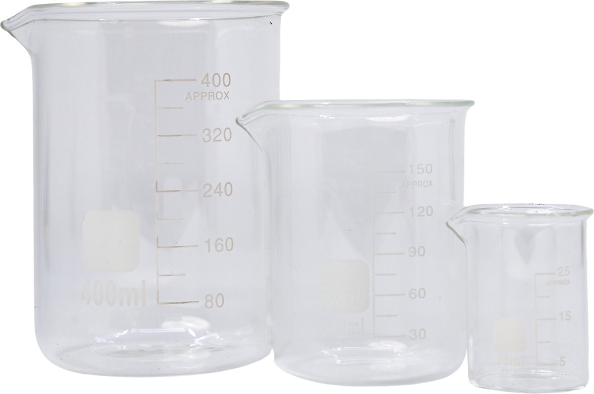Natural Heroes - Maatbeker (Hittebestendig Glas) Set van 3 (25 + 150 + 400 ml)