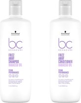Schwarzkopf BC Bonacure Duo Frizz Away shampooing et après-shampooing 1L | Très bon marché