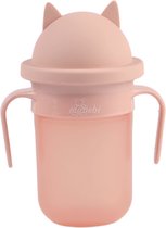 Mabebi - Magic oefenbeker - Trainingsbeker voor baby en kind - Oefenbeker met deksel - 360° Drinkbeker - Drinkbeker met handvaten - Roze