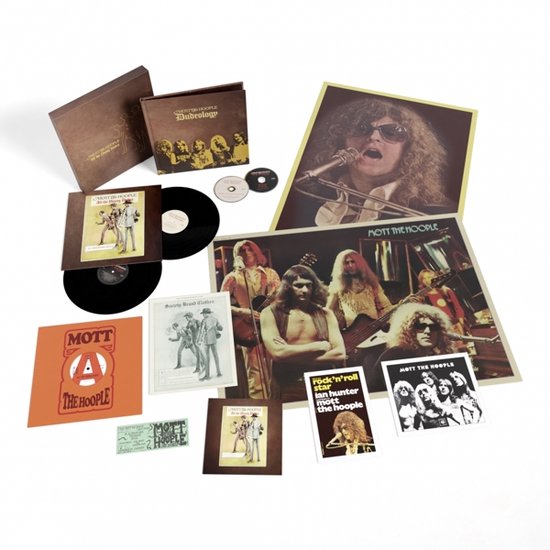 Mott the Hoople 'Dudrology' boxset met platen, cd's, posters en boekje. 'Mott The Hoople Rock 'n' Roll Star Ian Hunter'
