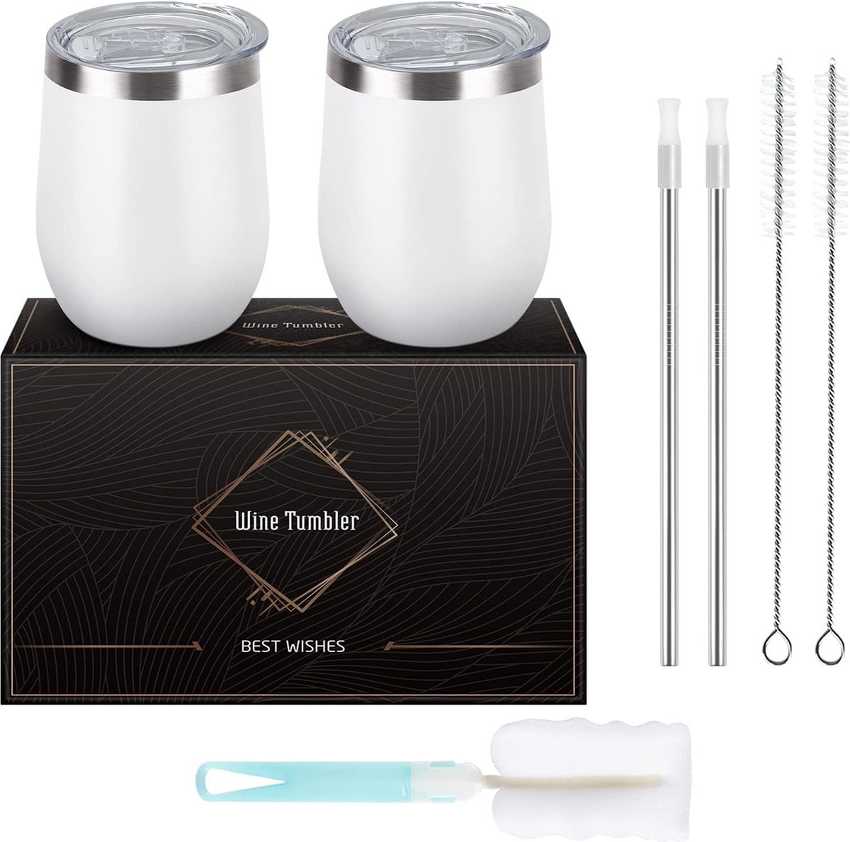 Pompe à Vin Philorn - Lot De 3 En Acier Inoxydable - Conservation Du Vin Sous Vide - Wine Saver Pratique