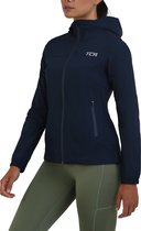 TCA Dames AirLite 2.0 Waterdichte Hardloop Regenjas met Ritszakken - Donkerblauw, L