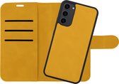 Cazy Uitneembaar Wallet Hoesje geschikt voor Samsung Galaxy A14 - Afneembaar hoesje - Magnetisch - 2-in-1 design - Pasvakjes - Geel