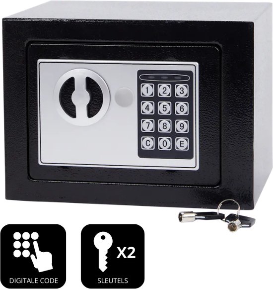 SecureGuard Pro - Dubbel Beveiligde Elektronische Kluis met Cijfer- en ...
