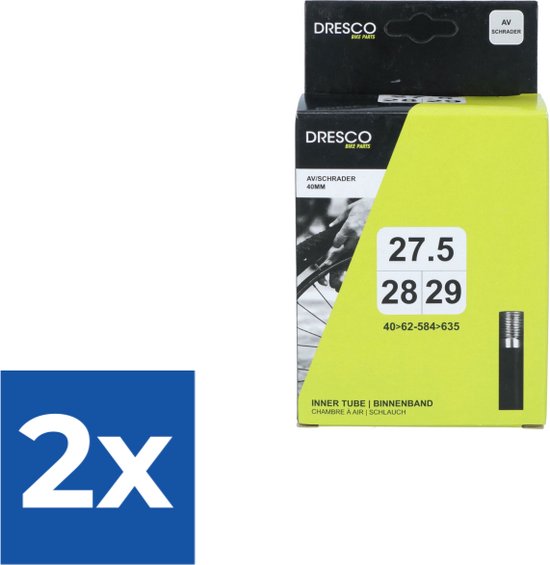 Dresco Binnenband 27.5/28/29 (40/62-584-635) Schrader 40mm - Voordeelverpakking 2 stuks
