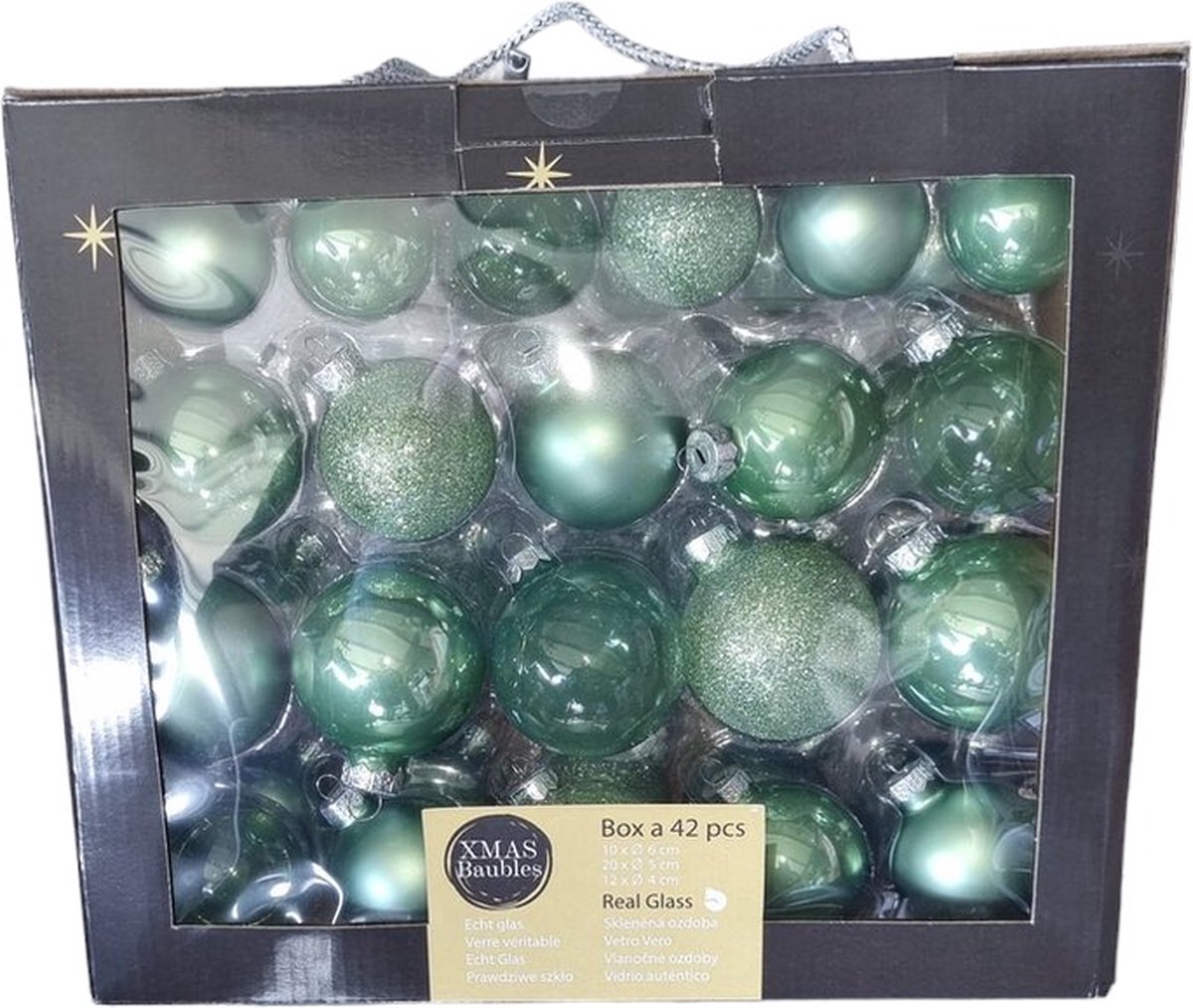 Sasemy - Kerstversiering Set - Kerstballen Mix - Verschillende Maten - 20 Stuks - Groen