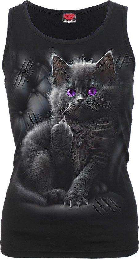 Spiral CATTITUDE - Vest Dames Top - zwart - XL